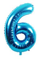 ВВ Цифра №6 40'  Голубая в УПАКОВКЕ